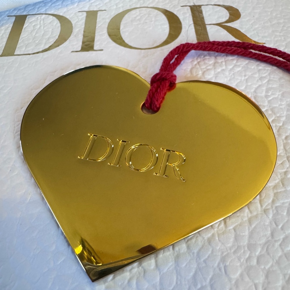 Dior Gold Heart Ornament NEW